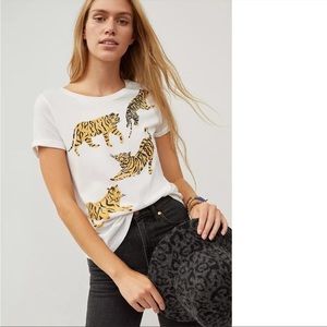 Anthropologie Tigers Crewneck Graphic Tee